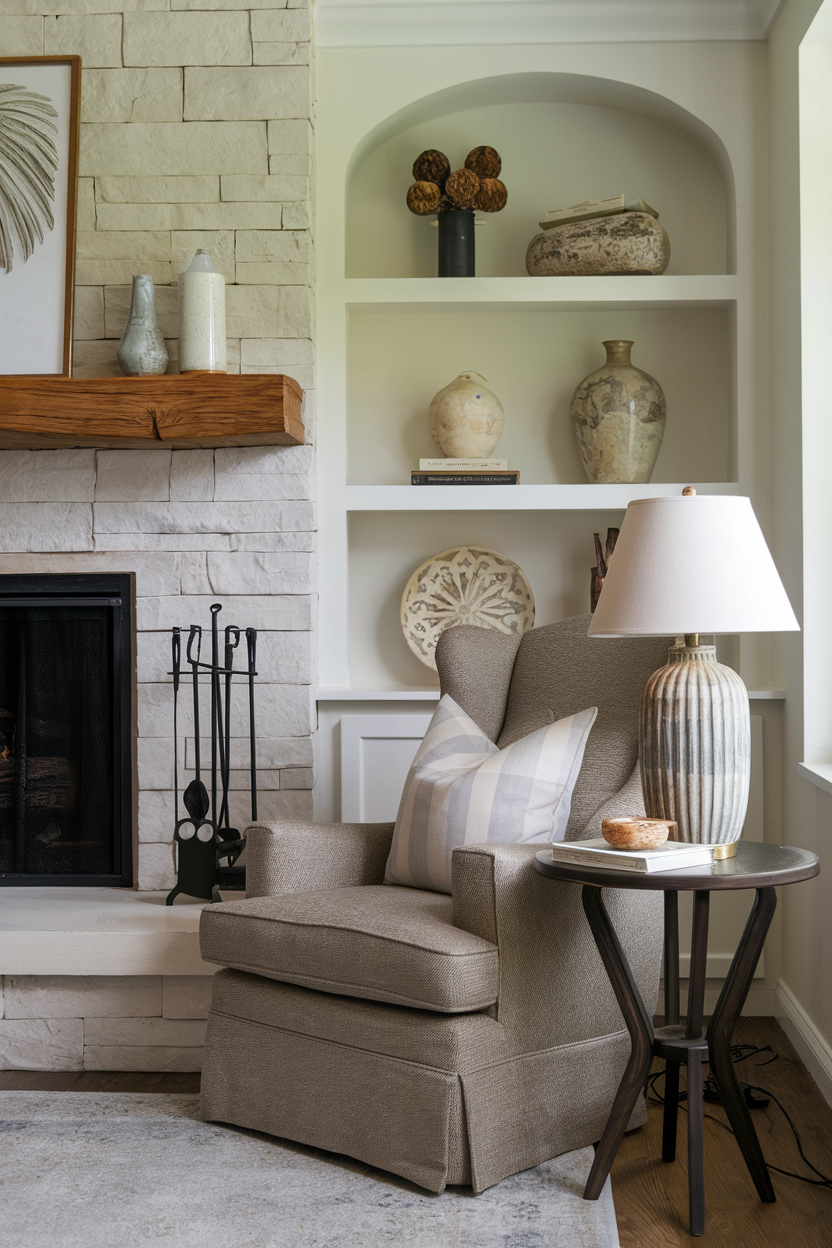 Peek-Through Fireplace: