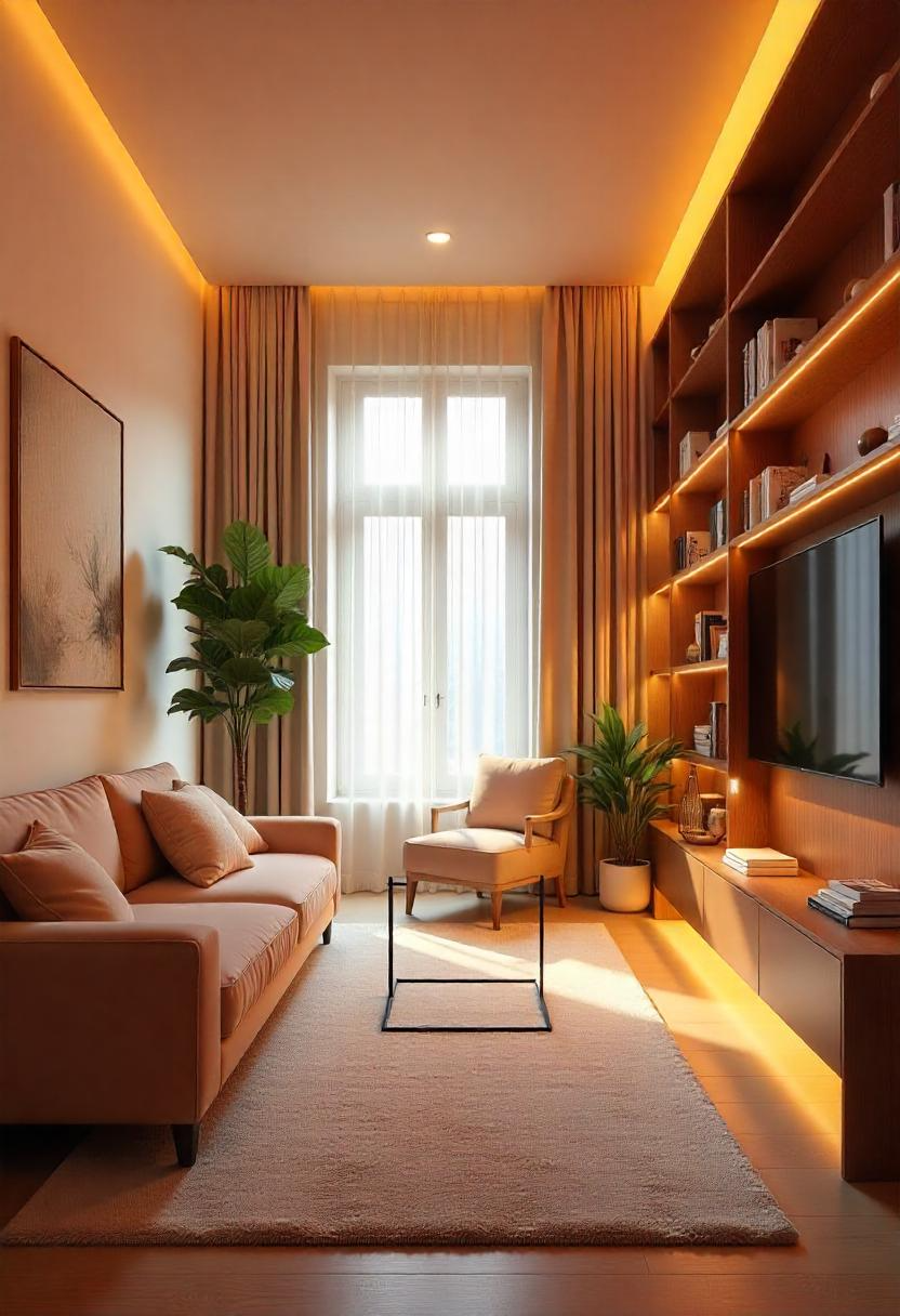 Hang curtains: 