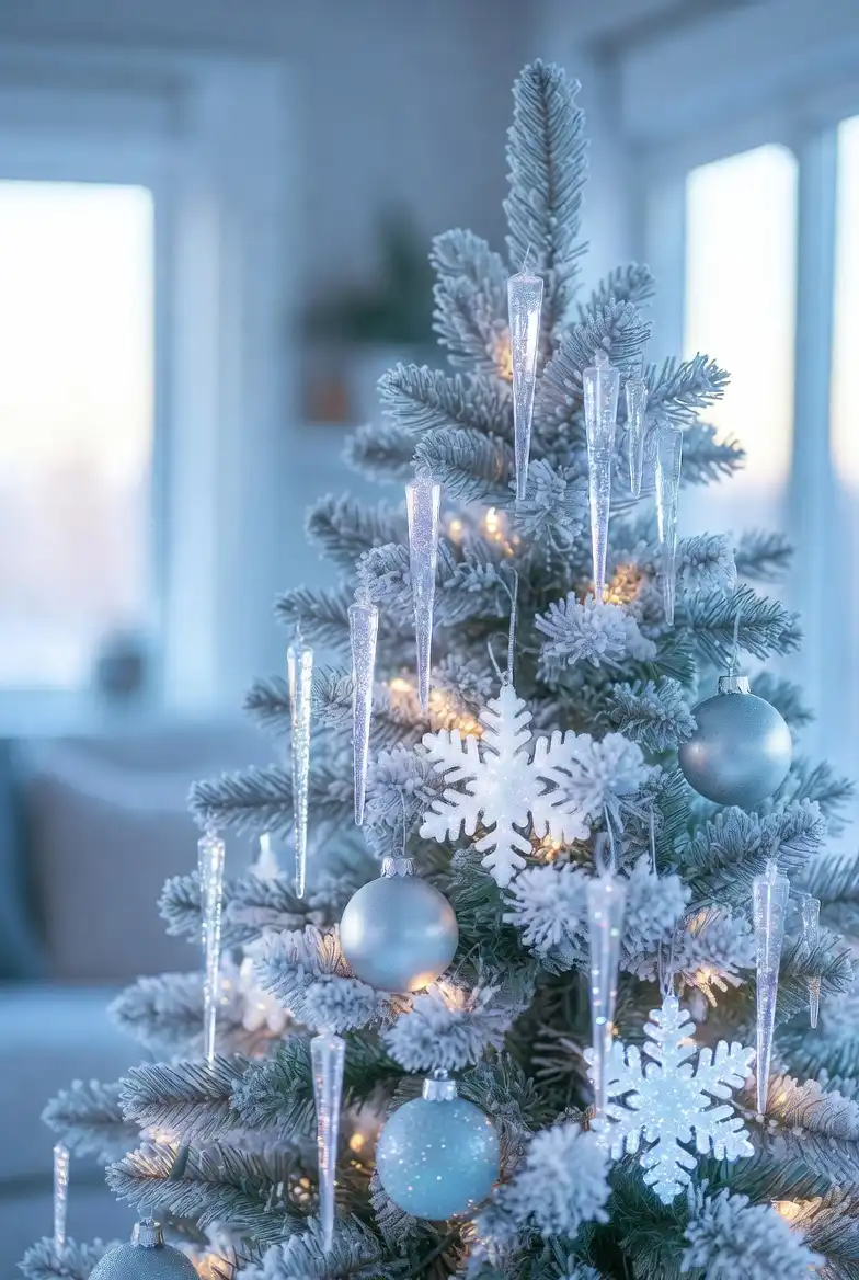 Ice Blue and White