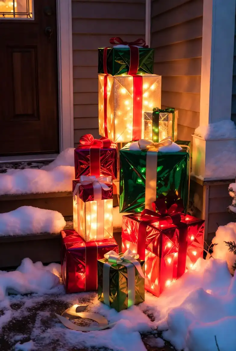 Scatter Some Cheer with Lighted Gift Boxes