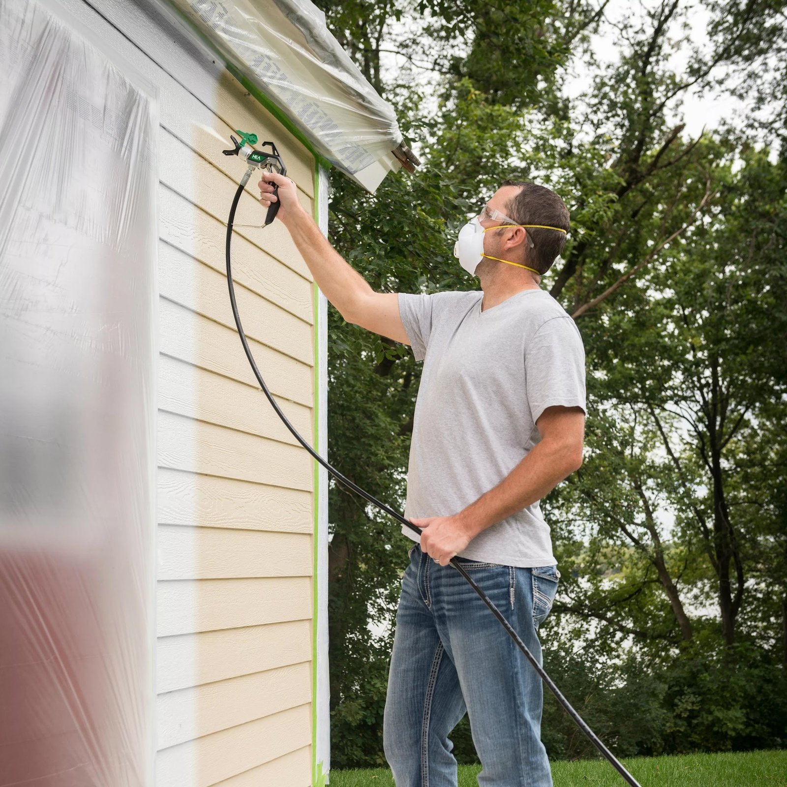 how to spray paint your house exterior