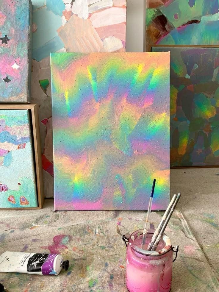 how to paint holographic texture